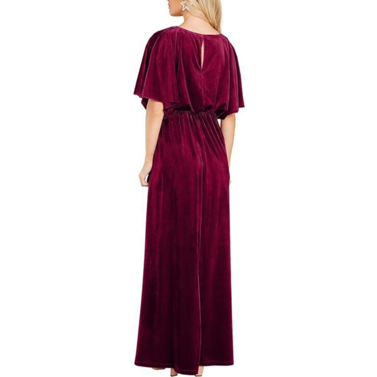 TIOZONEY - Vestido con mangas medias y abertura lateral