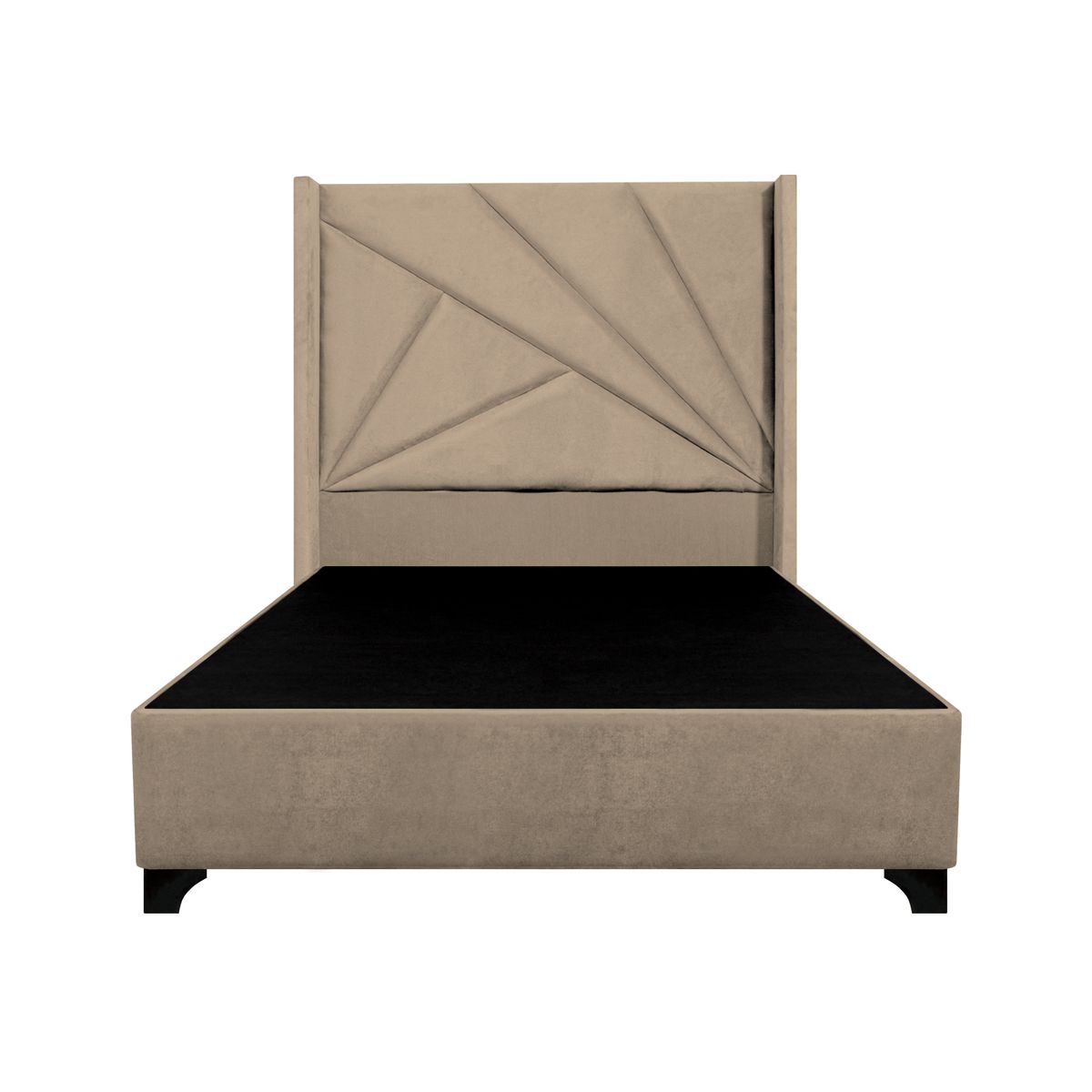 BARAKA HOME - Base de Cama Luton + Cabecera Emperatriz Aura 1.5 Plz - Beige Claro