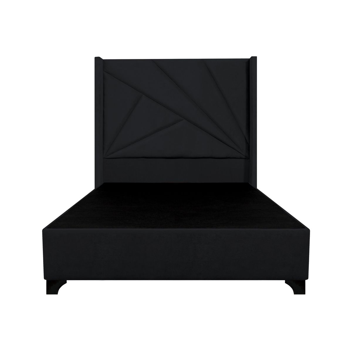 BARAKA HOME - Base de Cama Luton + Cabecera Emperatriz Aura 2 Plz - Negro