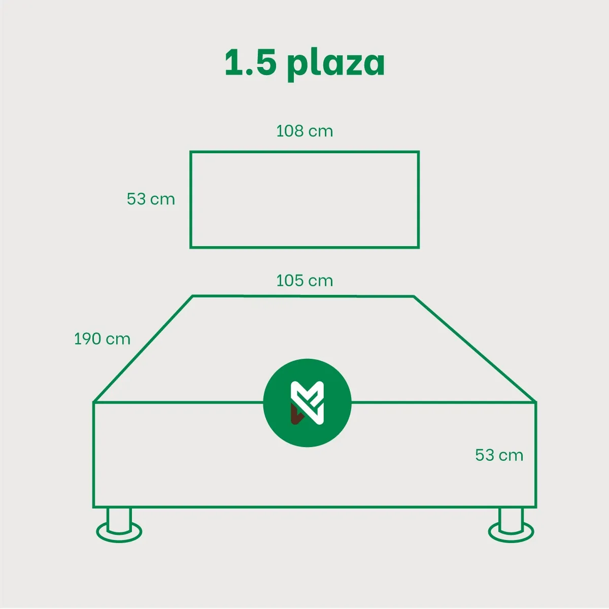 MUEBLES MACRUMO - Combo cama brisa tela antifluido 15Plz color Rosado + velador ted + almohada