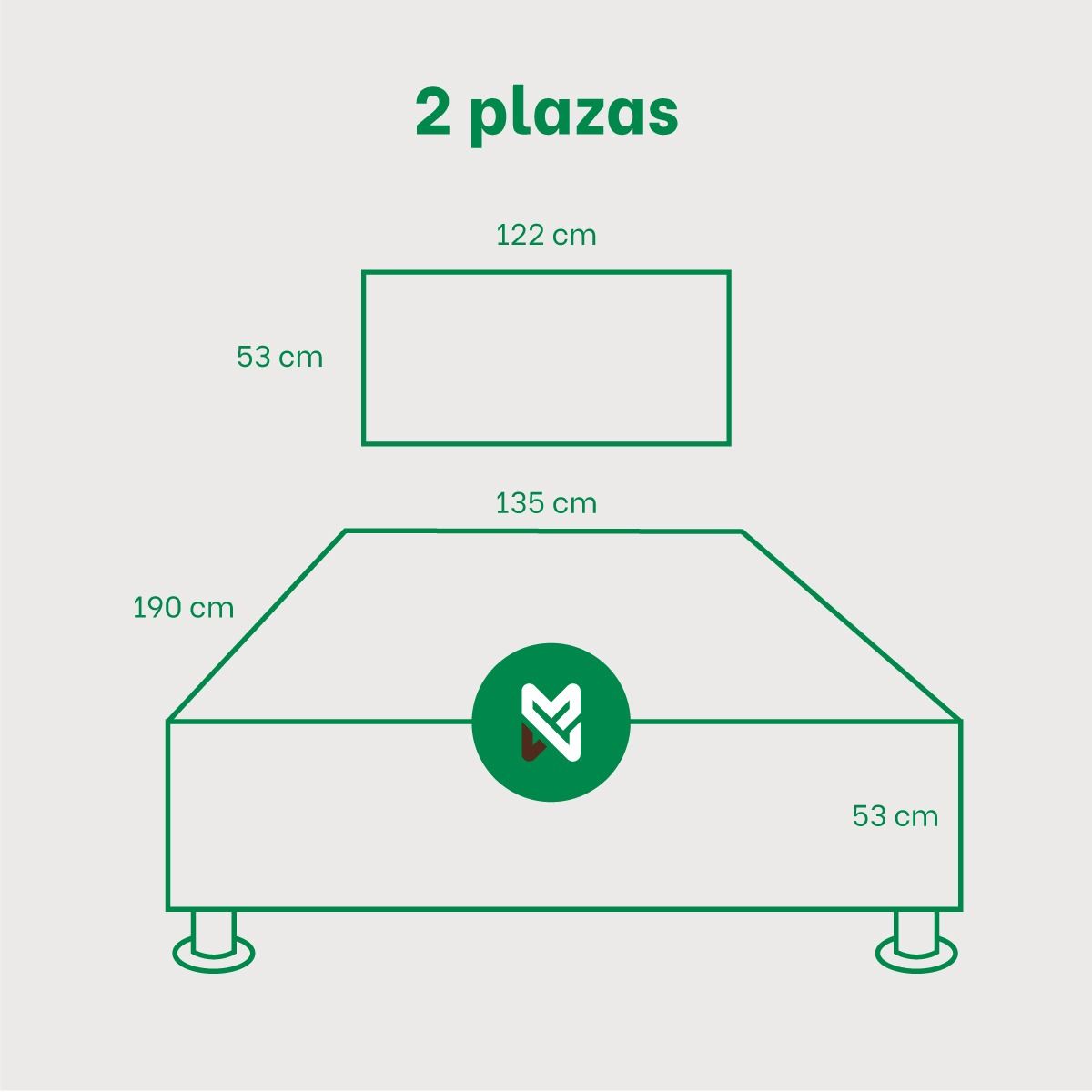 MUEBLES MACRUMO - Combo cama brisa tela antifluido 2Plz Rosado + velador ted + almohada