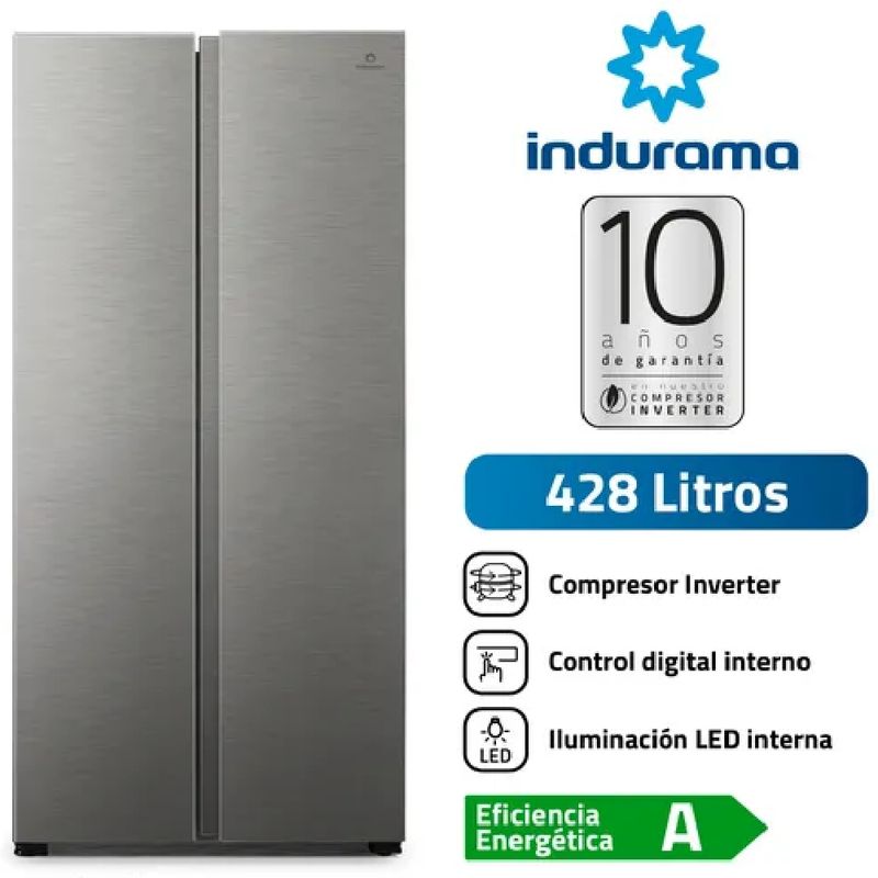 INDURAMA - Refrigeradora No Frost Indurama RI-769 de 428L con Compresor Inverter