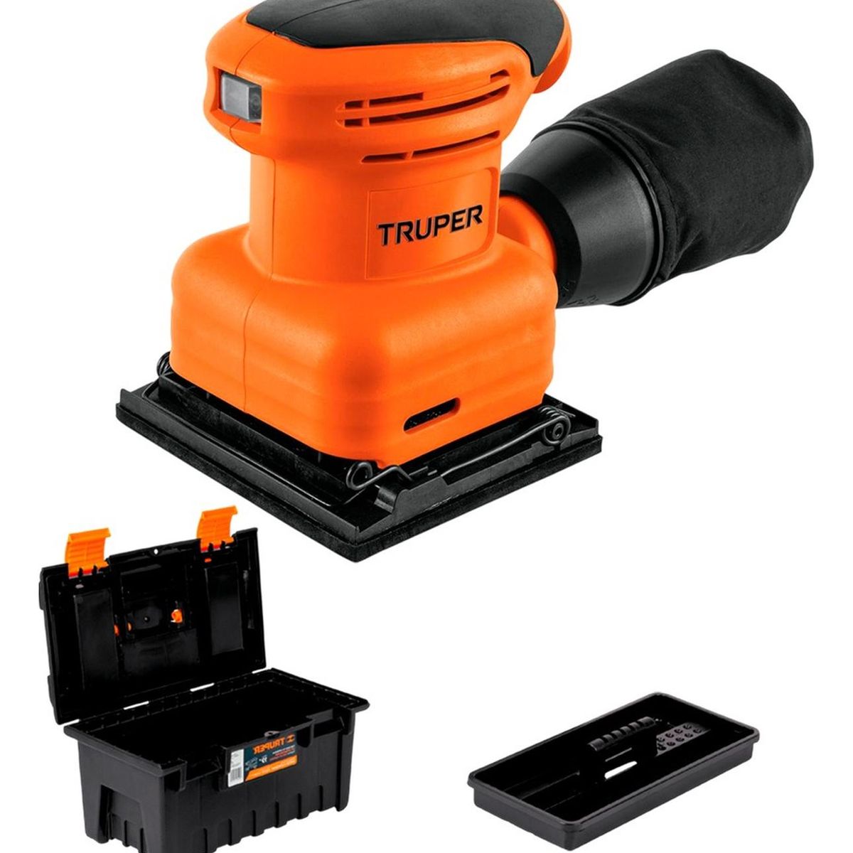 TRUPER - Lijadora Orbital 1 /4 200W Lior-14A2-2 + Caja 19 Truper