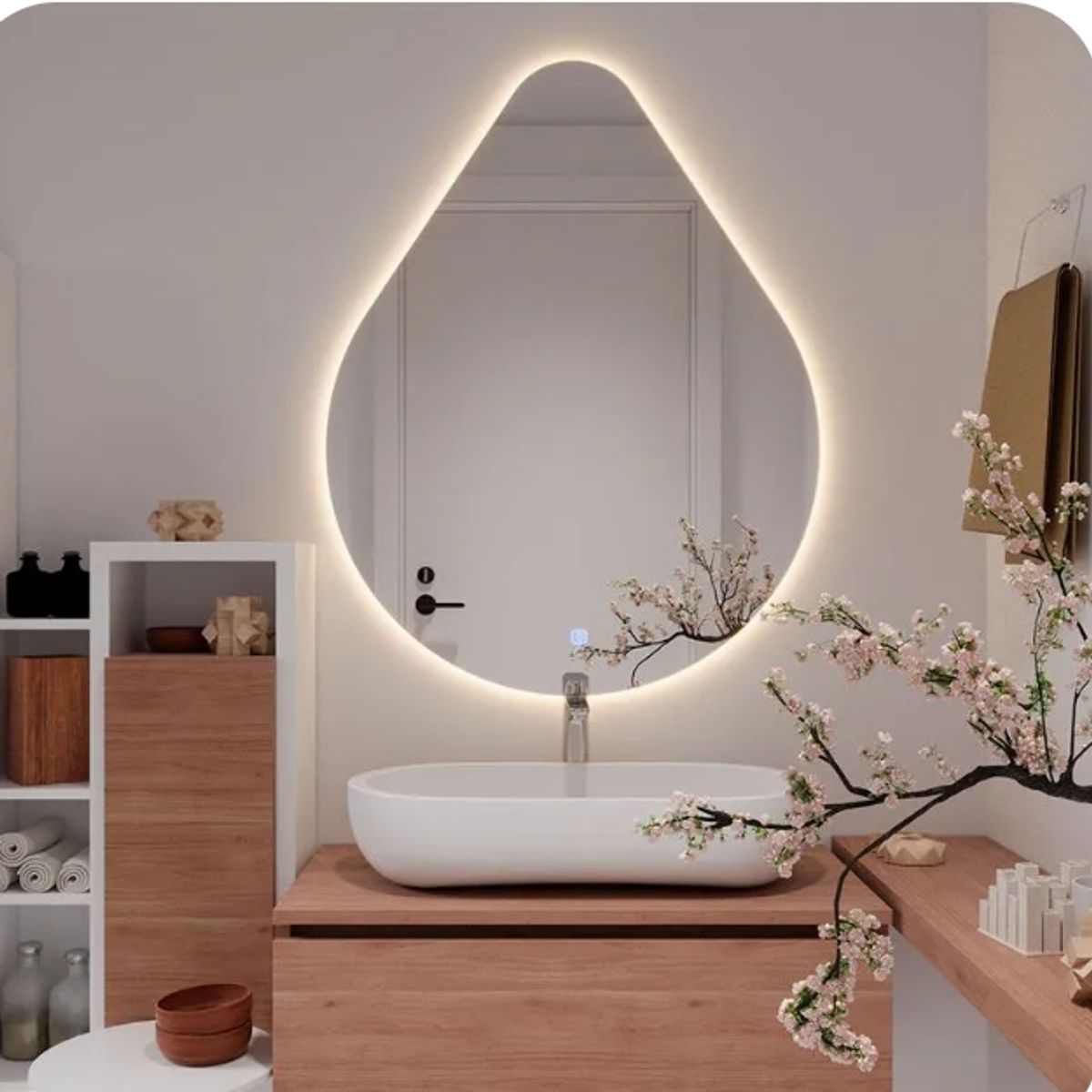 NACION MUEBLES - ESPEJO LED FORMA nación muebles 90x70