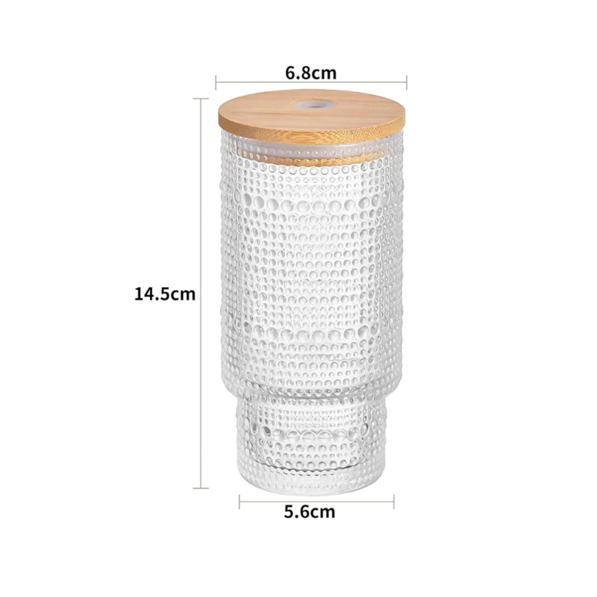 GENERICO - Vasos texturizados con tapa  y pajita 320 ml