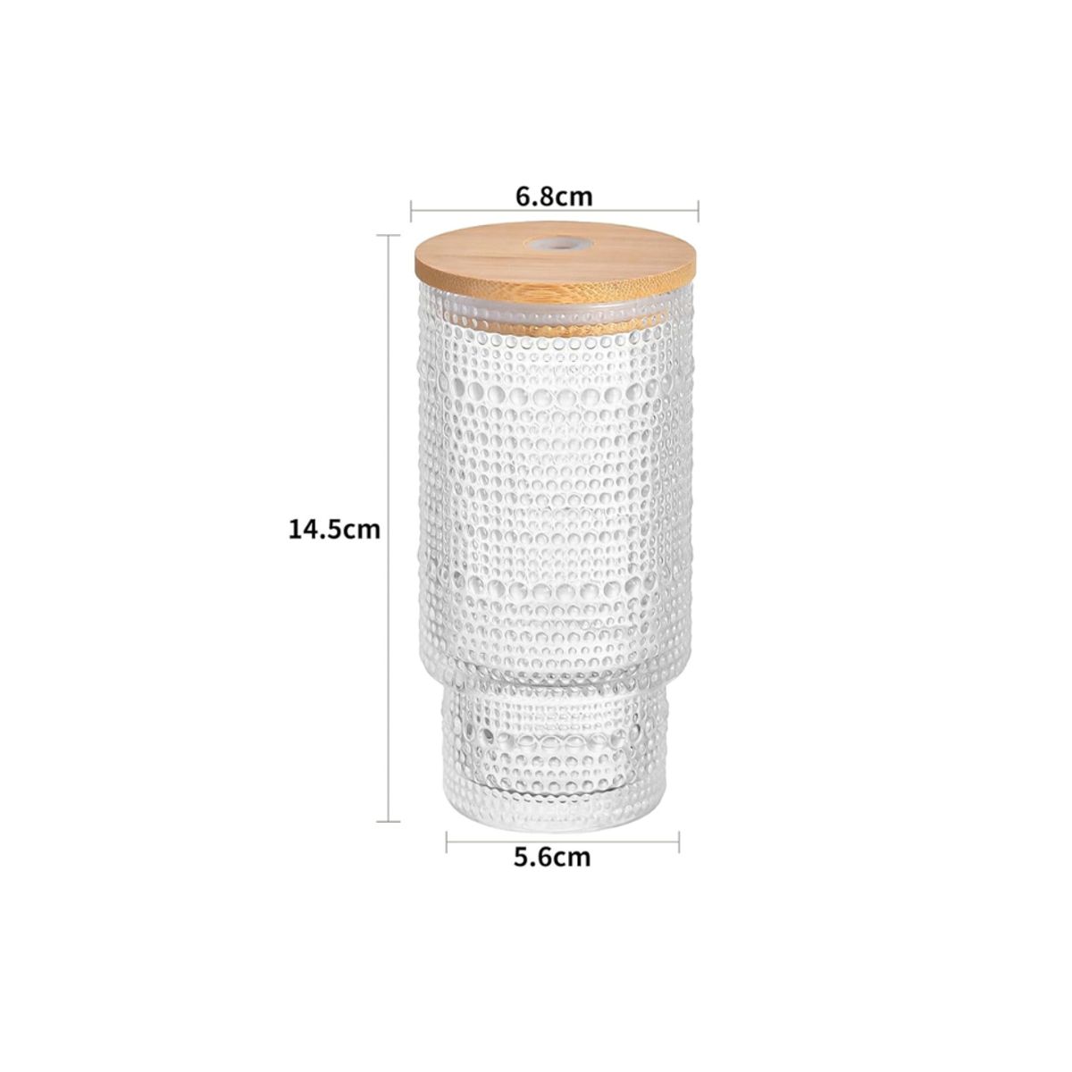 GENERICO - Vasos texturizados con tapa  y pajita 320 ml