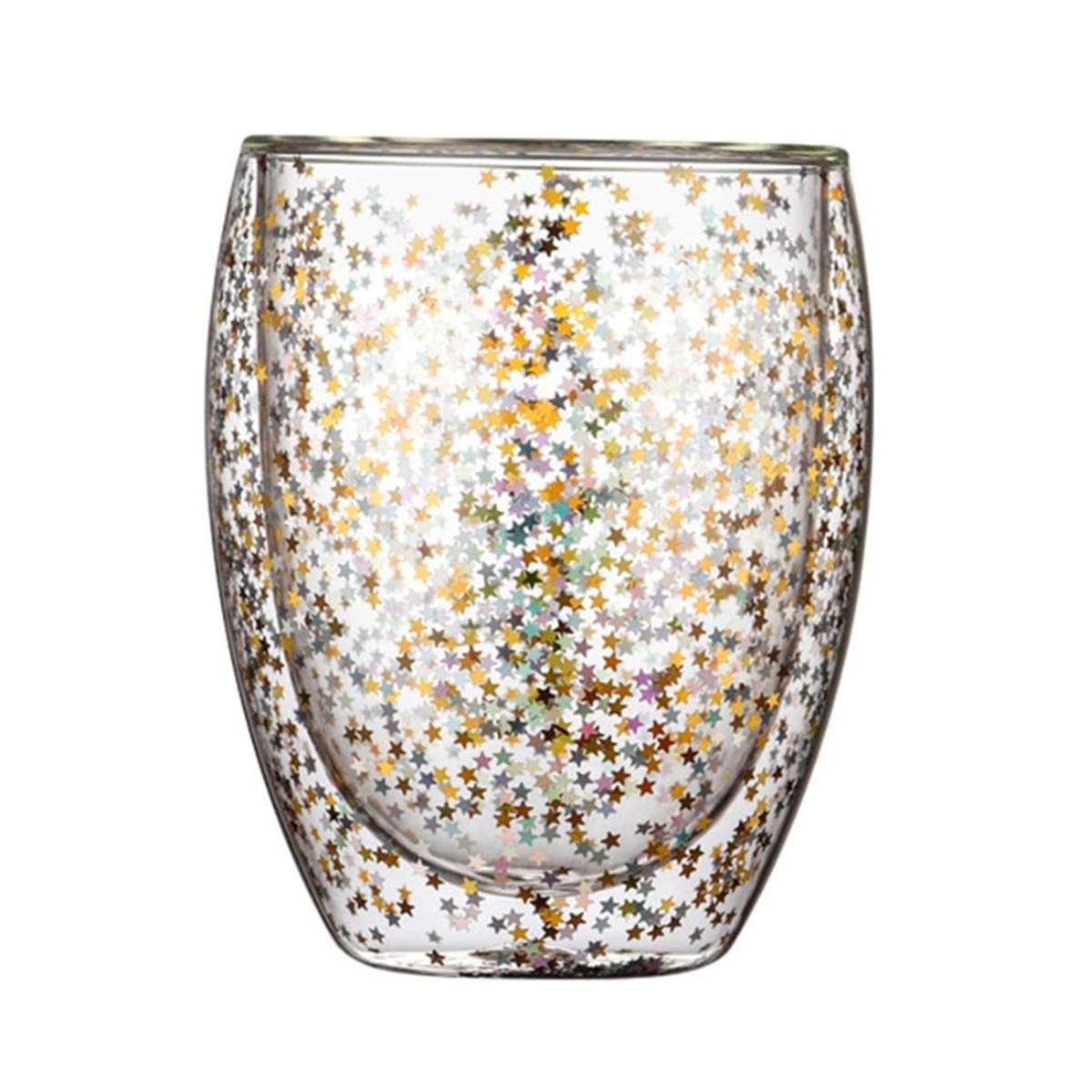 GENERICO - Vaso doble pared estilo estrellado 350 ml