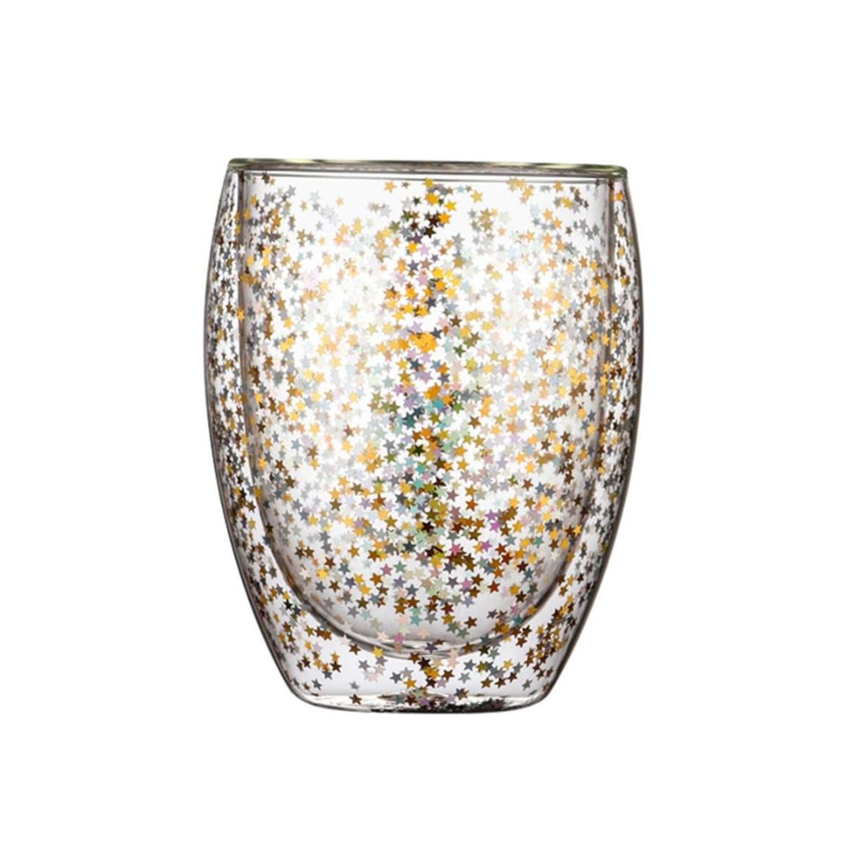 GENERICO - Vaso doble pared estilo estrellado 350 ml