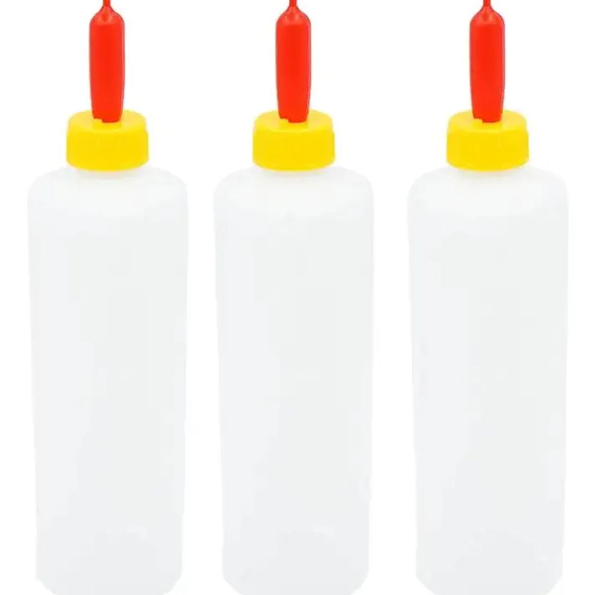 GENERICO - BOTELLA CON TETINA PARA LECHE MASCOTA 500ML AMARILLO