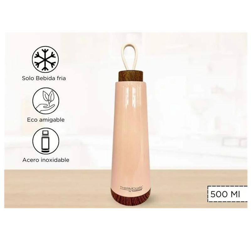 THERMOS - BOTELLA DEPORTIVA DE ACERO INOXIDABLE ECO 500 ML ROSADO THERMOS