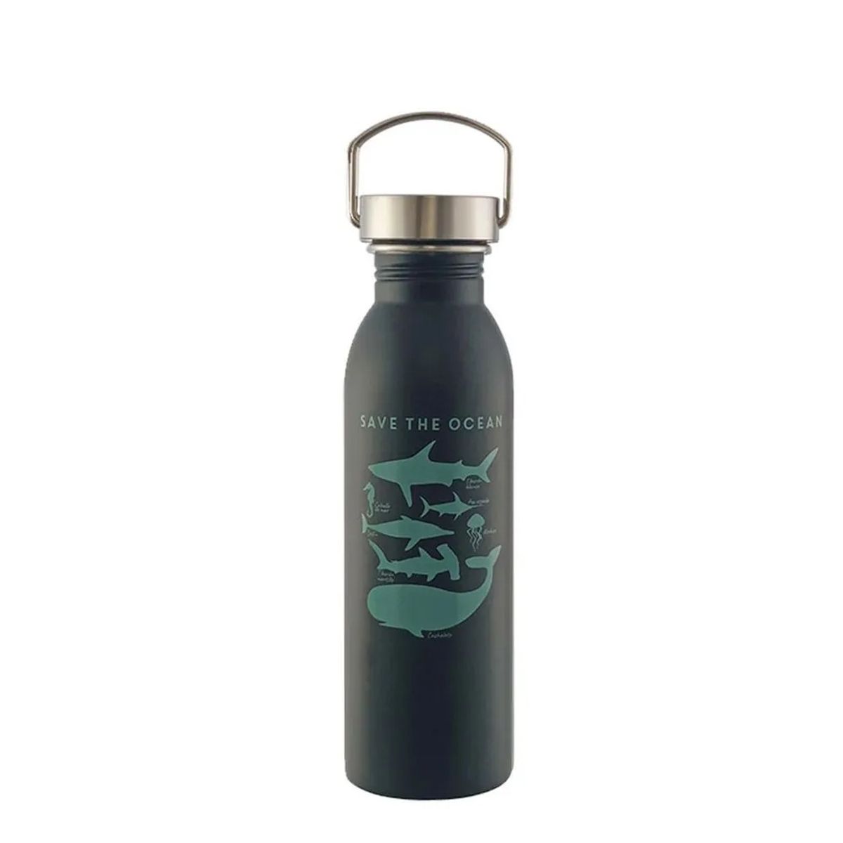 THERMOS - BOTELLA DE ACERO INOXIDABLE OCEAN 700 ML NEGRO THERMOS