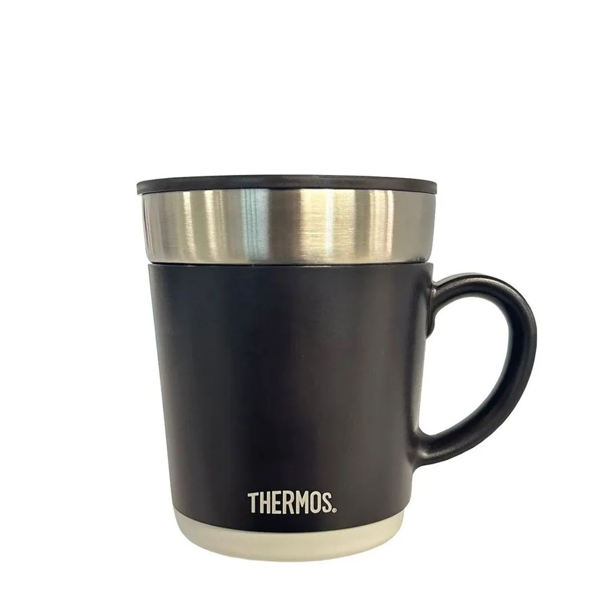 THERMOS - TAZA TERMICA CON TAPA DE ACERO INOXIDABLE 350 ML NEGRA THERMOS