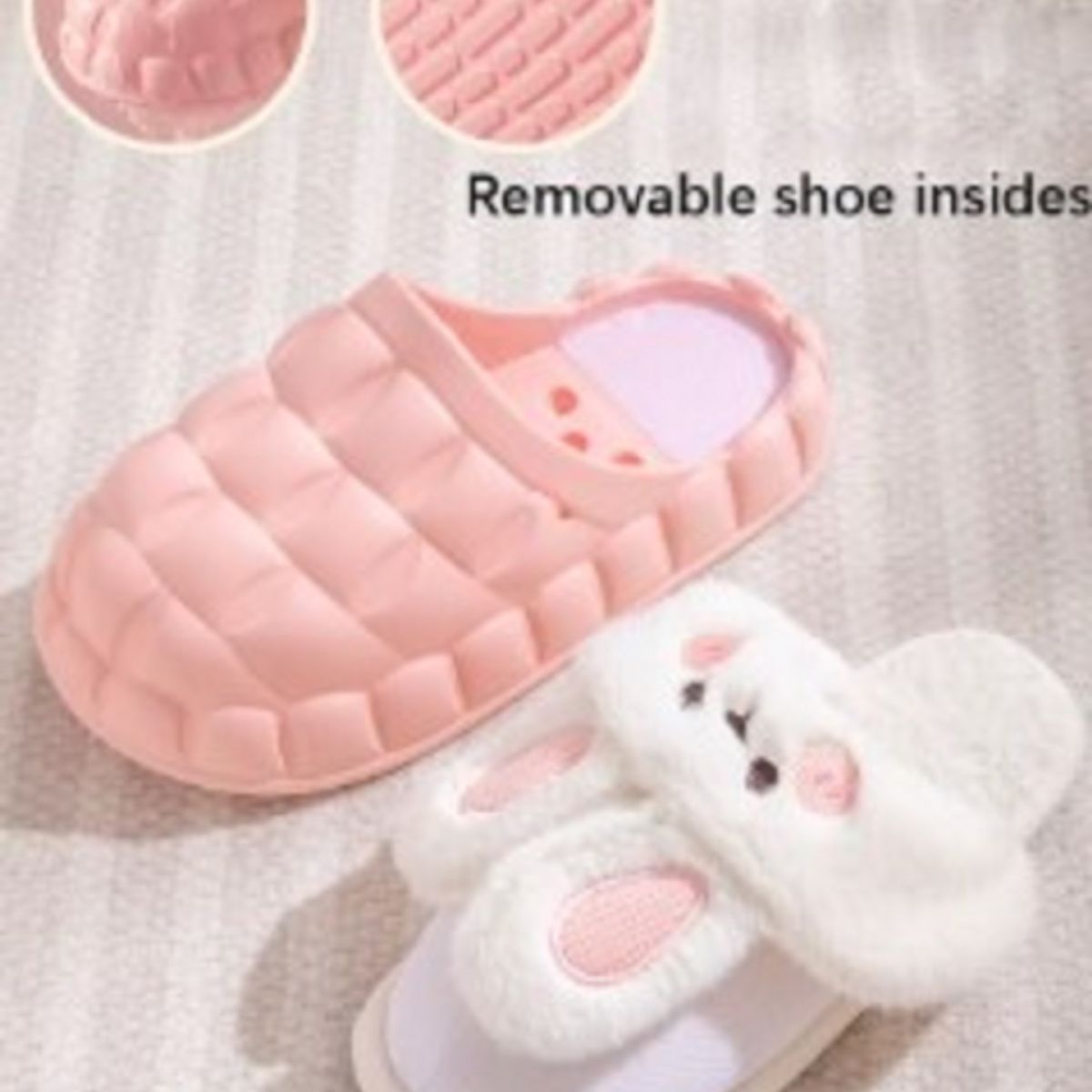 GENERICO - Pantuflas Modelo Conejito de Calidad