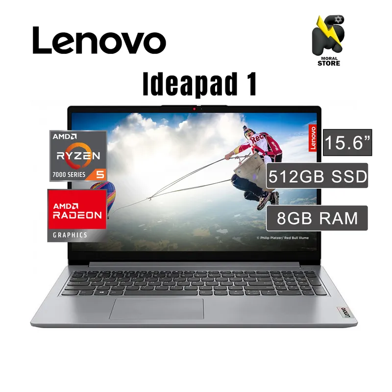 LENOVO - LAPTOP LENOVO IDEAPAD 1 15AMN7 / AMD RYZEN 5 - 7520U  /8GB RAM /512GB SSD/15.6 FHD