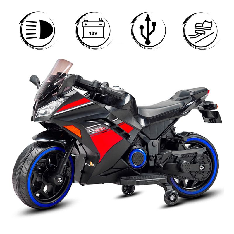 CONFORT KID'S - Moto a Batería NINJA BLACK