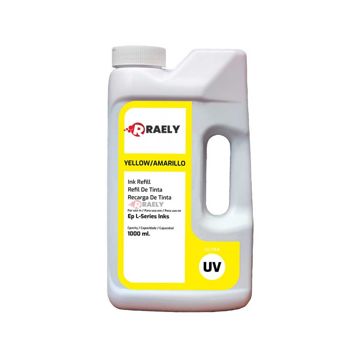 GENERICO - Tinta Compatible Para Epson Marca raely 1 Litro Ultra UV - Amarillo