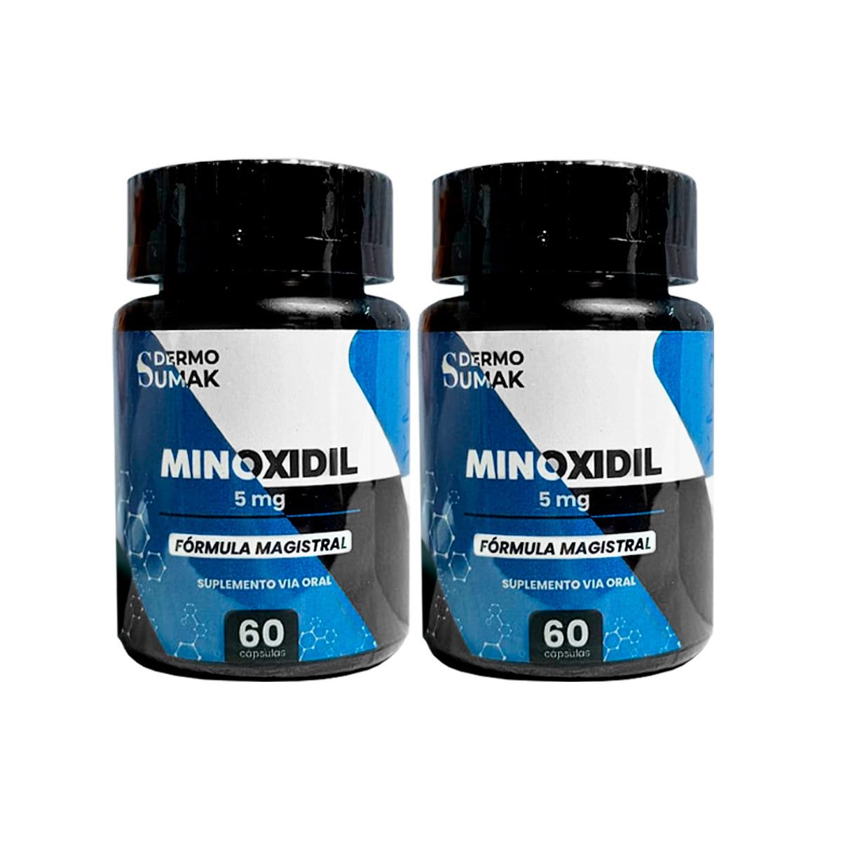 GENERICO - 2 MINOXIDIL 5MG PREMIUN 60 CÁPSULAS - DERMOSUMAK