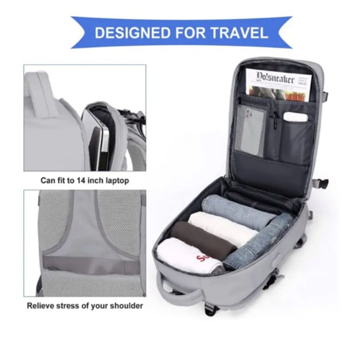 GENERICO - MOCHILA VIAJERA MULTIFUNCIONAL LOW COST CASUAL