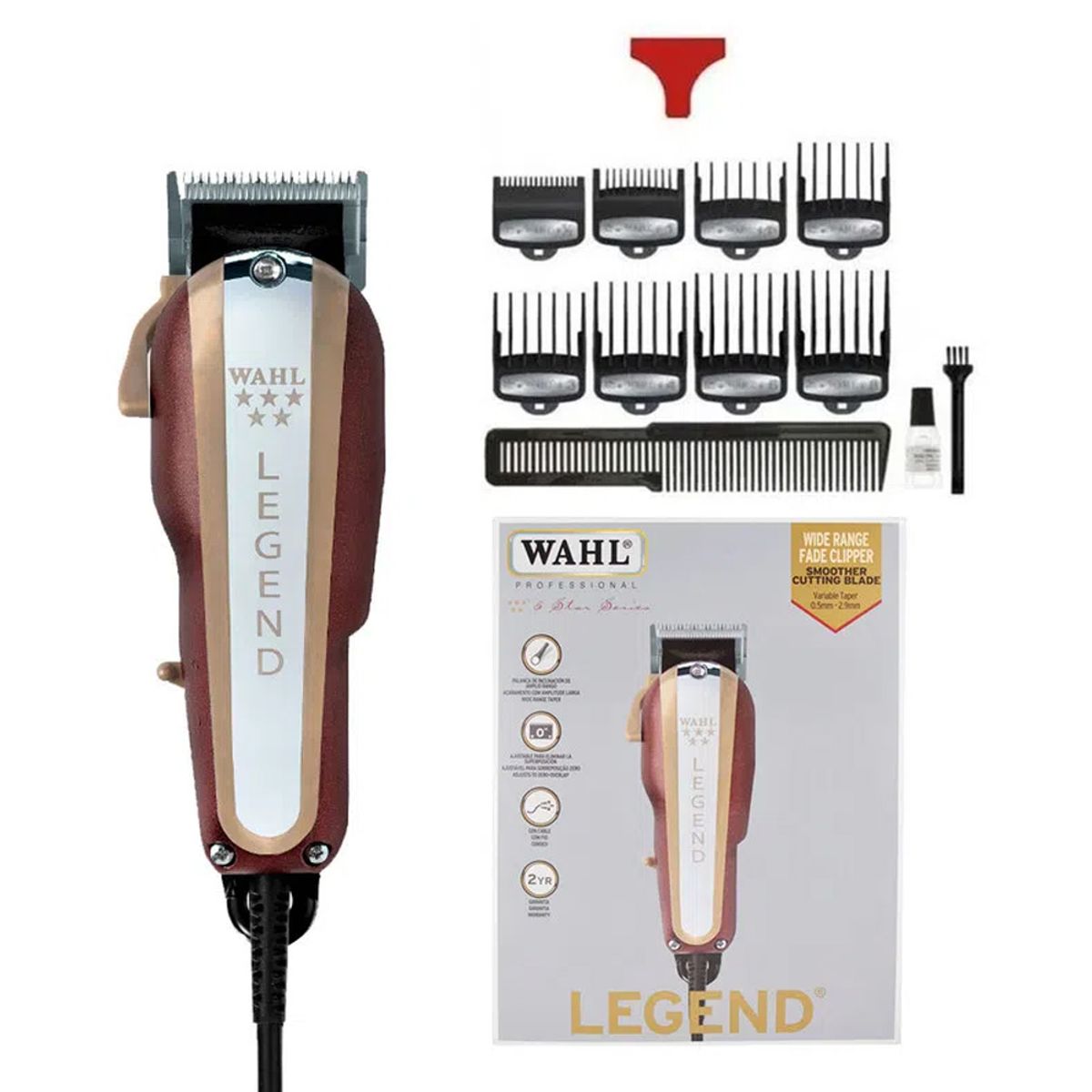 WAHL - Cortadora de Cabello Wahl 08147-418 Legend 5 Star Series y Kit Barbero