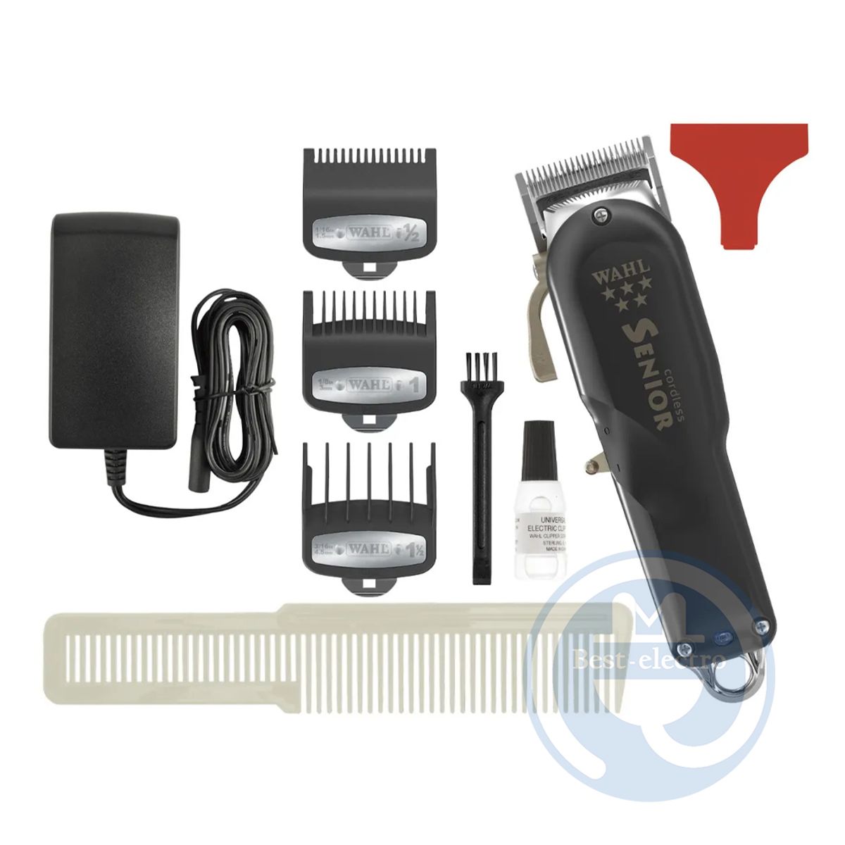 WAHL - Cortadora de Cabello Wahl Senior Cordless 08504-308 y Kit Barbero