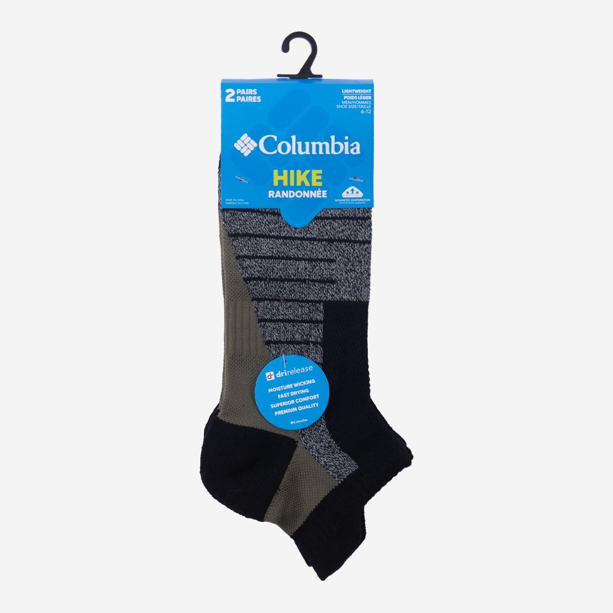 COLUMBIA - Medias Columbia Hombre Active No Show Lightweight Negras COLUMBIA