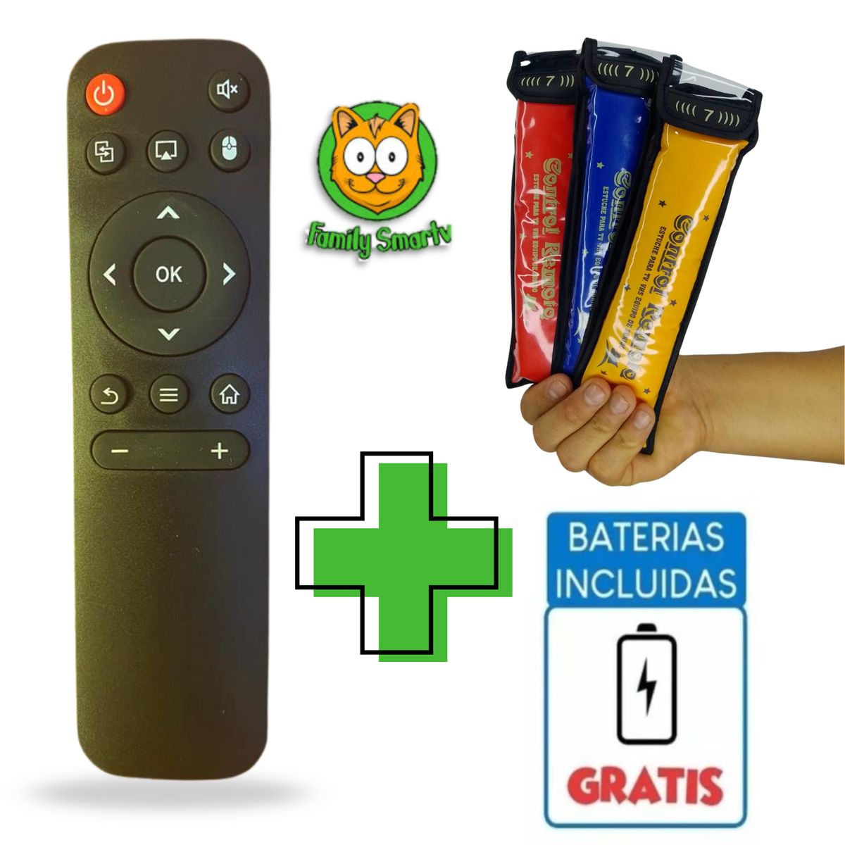 UNIVERSAL - Control Remoto para Proyector Portátil para HY300 HY320 HY300 + Funda