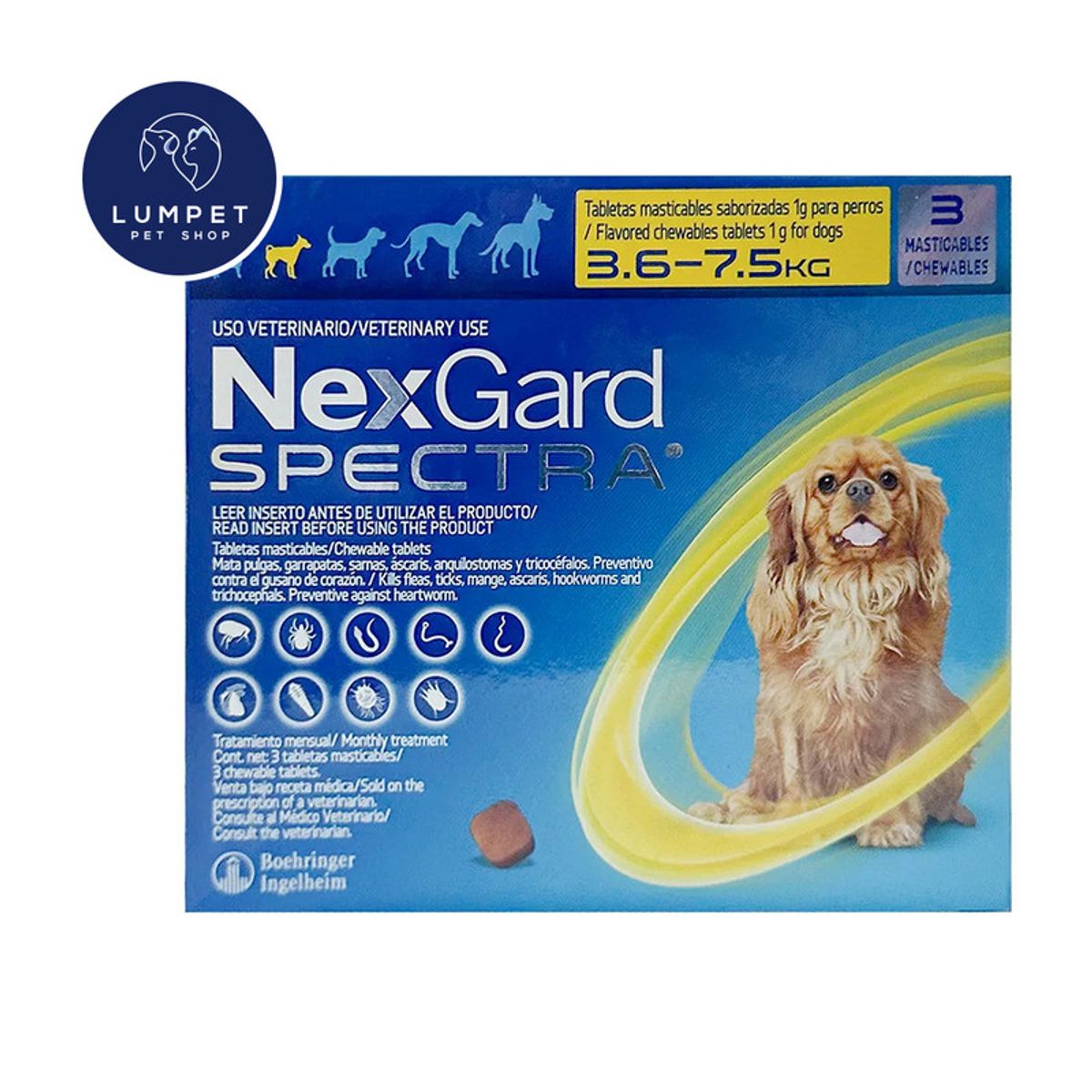 NEXGARD - Nexgard Spectra 3,6 - 7,5 kg X3 Tabletas