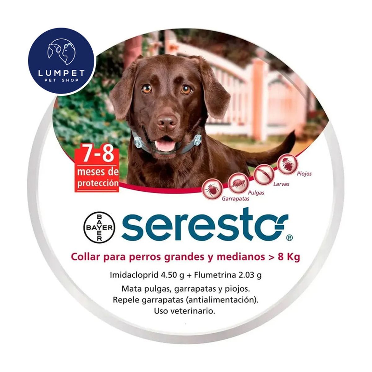 SERESTO - Seresto Collar Antipulgas Para Perros Mayores A 8 kg