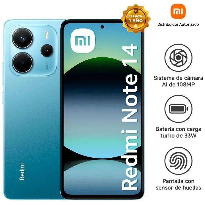 XIAOMI - REDMI NOTE 14 4G - 8GB RAM 256GB ROM - AZUL OCEANO