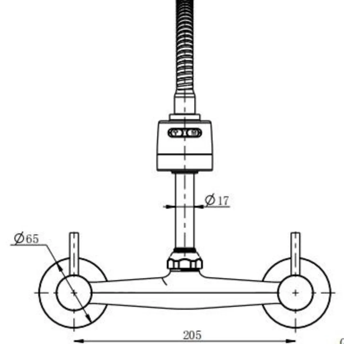 GENERICO - CAÑO MEZCLADORA DE COCINA PARA PARED