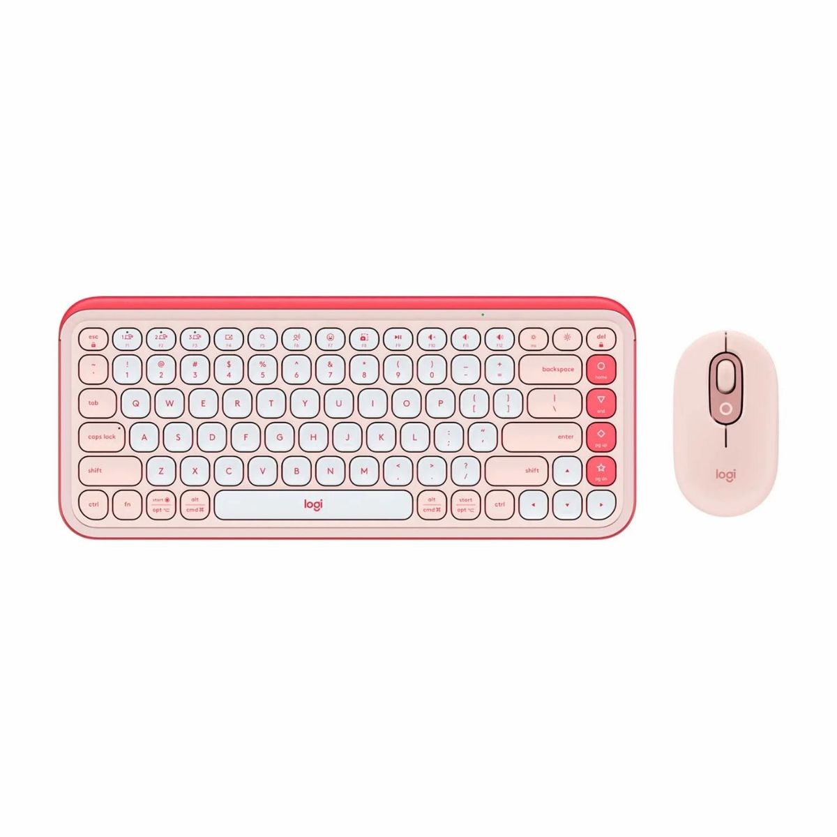 LOGITECH - Teclado Logitech + Mouse Pop Icon Bluetooth Wireless White+ Rose