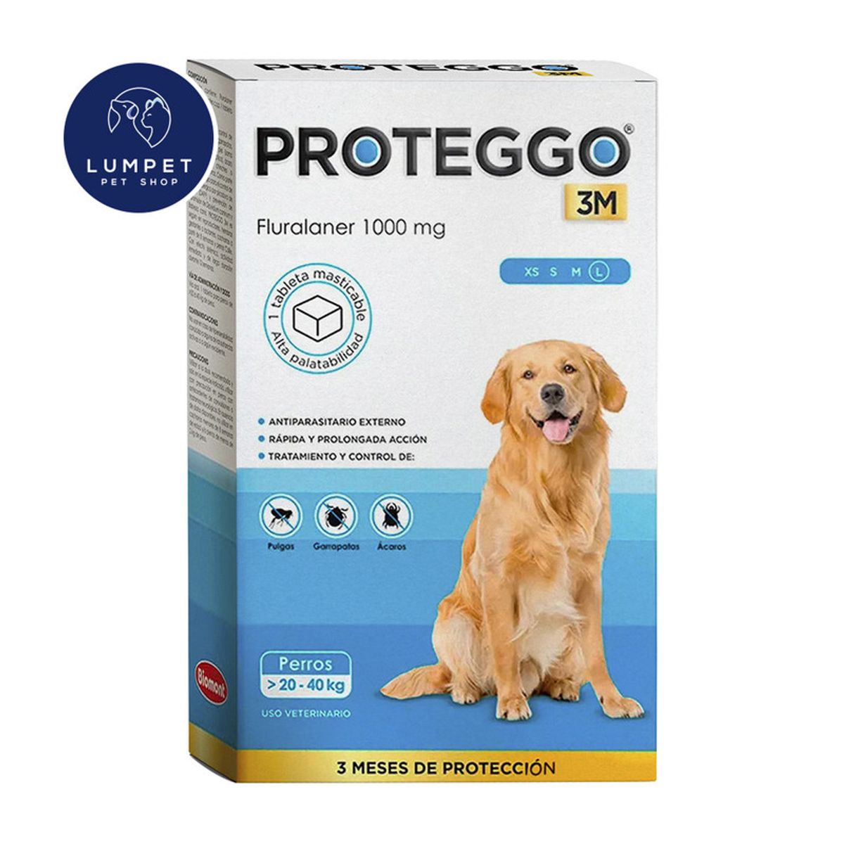 PROTEGGO - Proteggo 3M 20 kg - 40 kg 1000 mg X1 Tableta