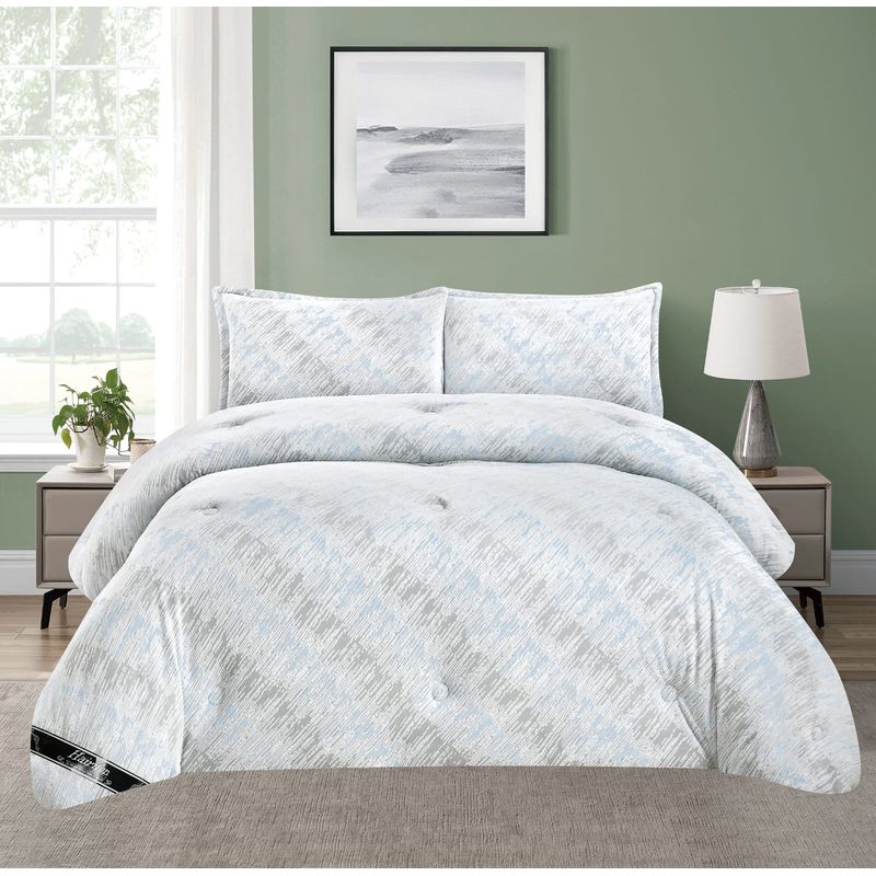 GENERICO - EDREDON INVIERNO HAIRIFON 2 PLAZAS - LABRADO 3D AZUL