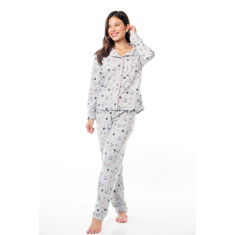 VELA WHITE - Heart Gray camisa con pantalón