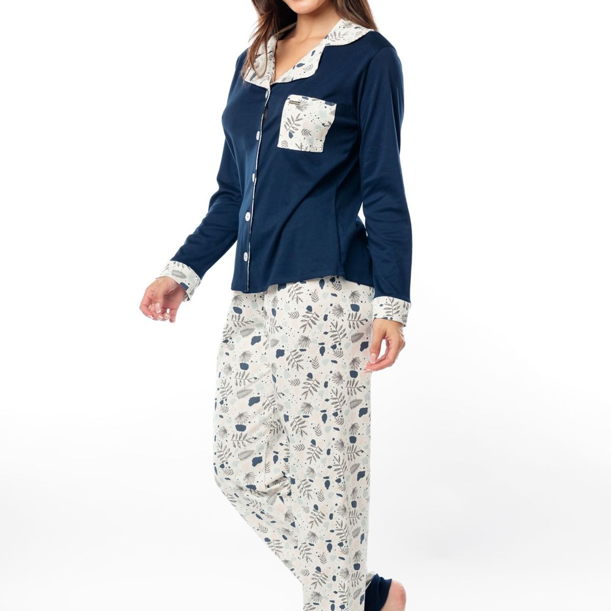 VELA WHITE - Blue Branches camisa con pantalón