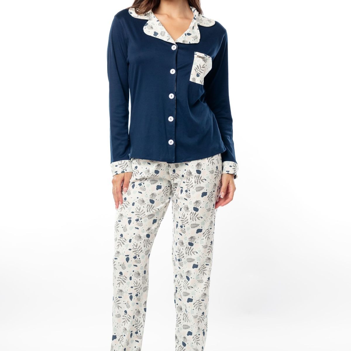 VELA WHITE - Blue Branches camisa con pantalón