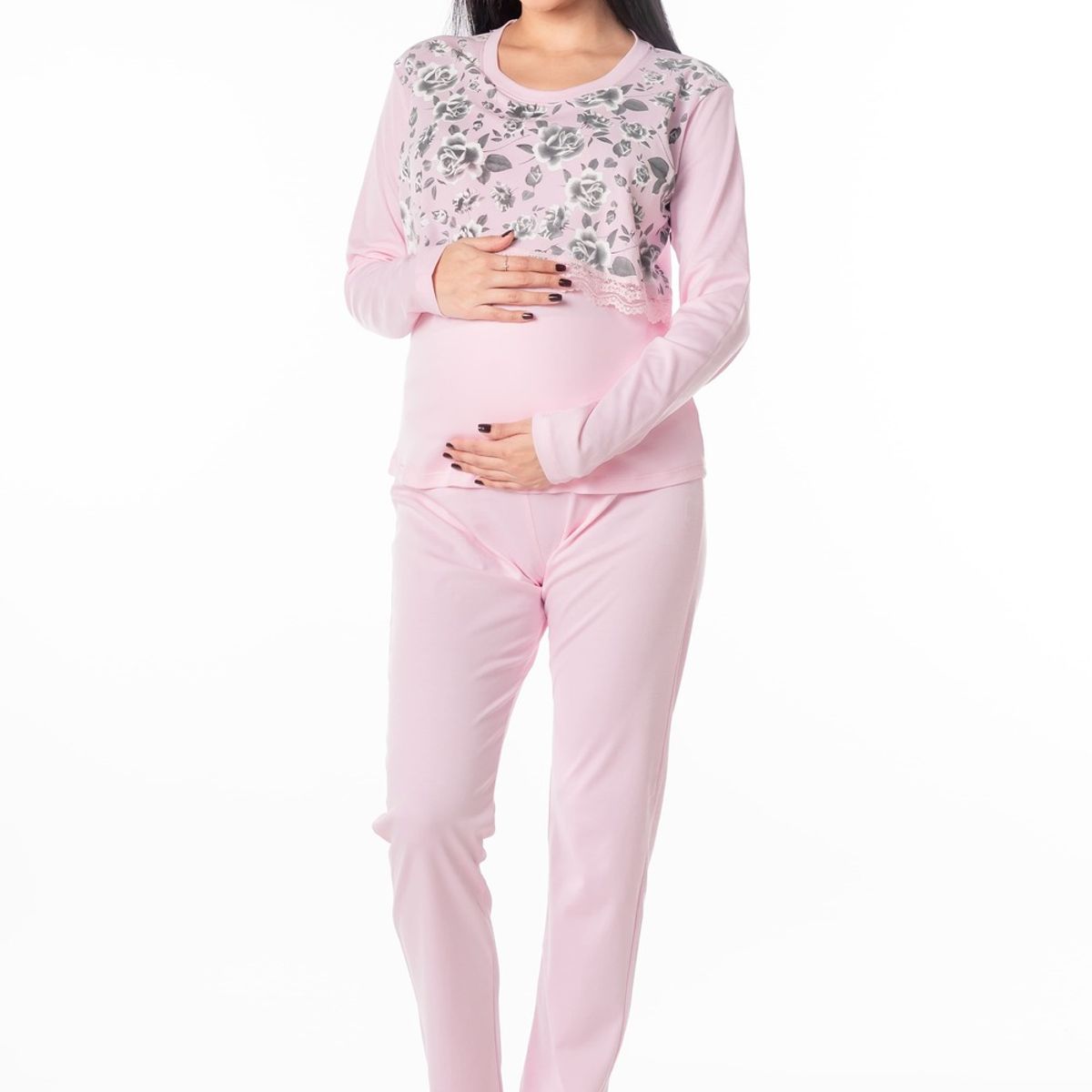 VELA WHITE - Sweet Pink Mom polo con pantalón de maternidad