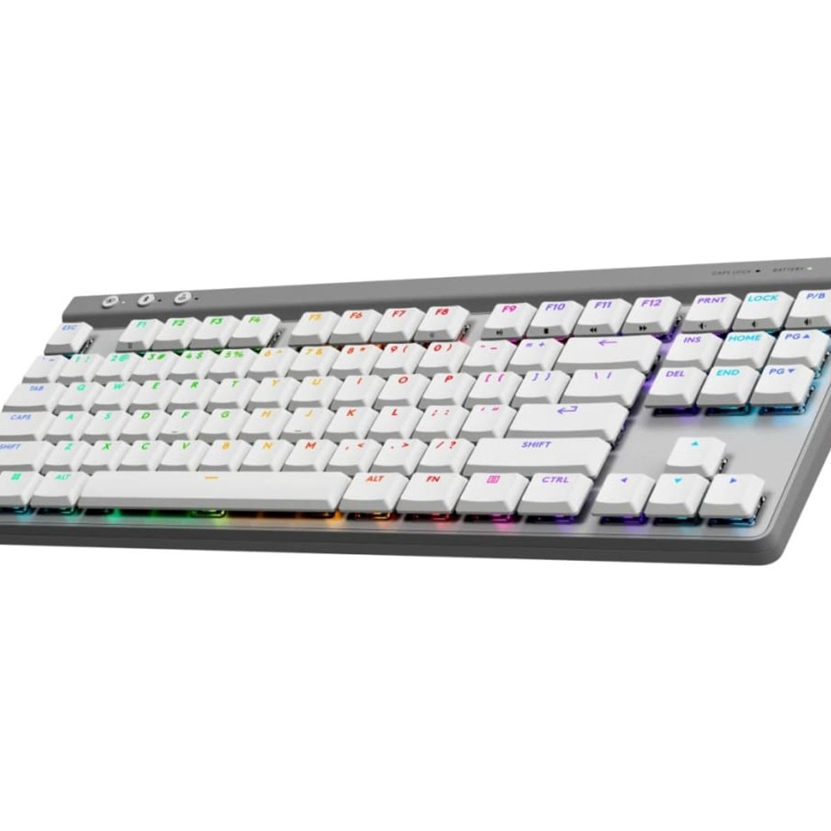 LOGITECH - TECLADO LOGITECH G515 TKL WIRED LIGHTSYNC RGB  KEYCONTROL WHITE