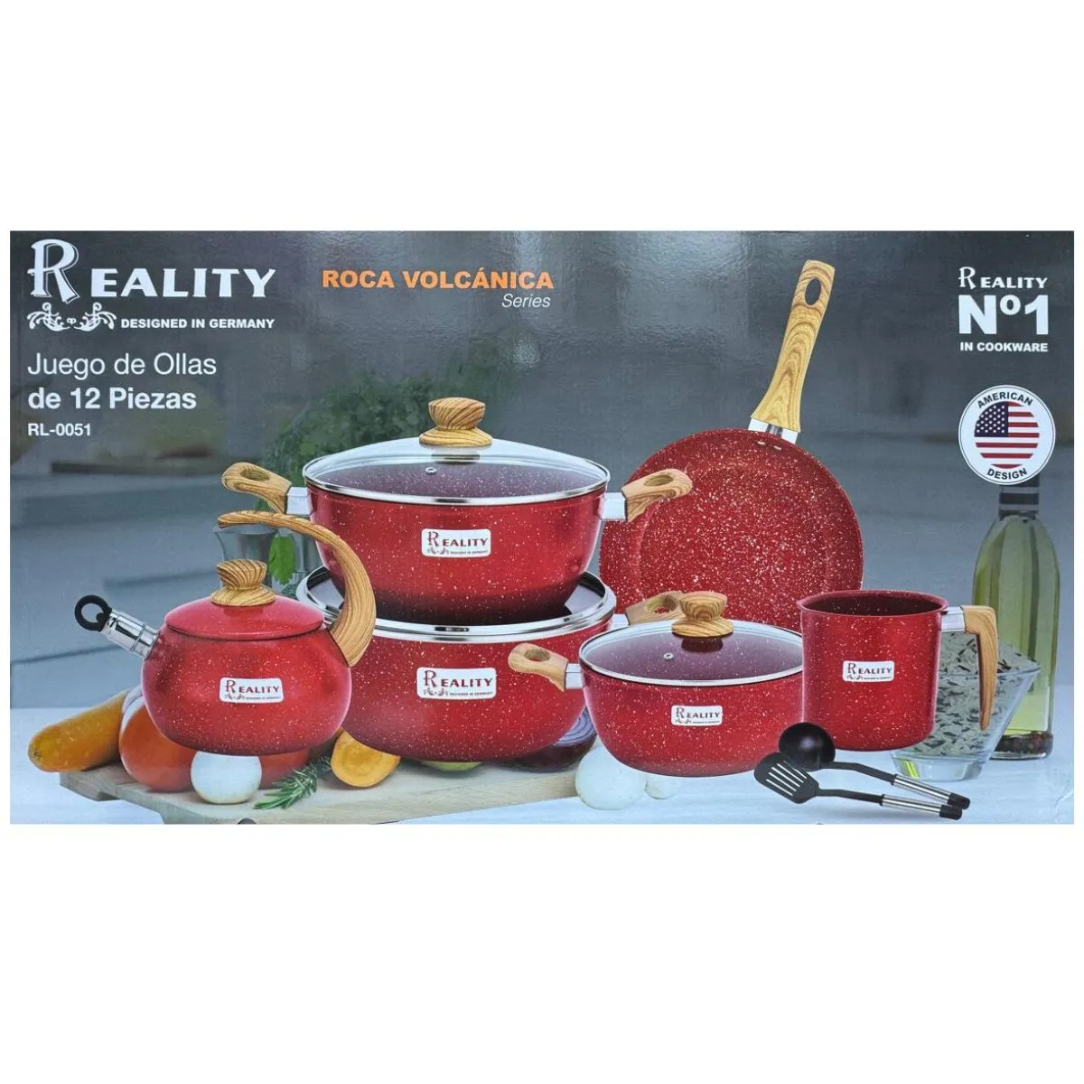 REALITY - Juego de Ollas Roca Volcánica 12Pza