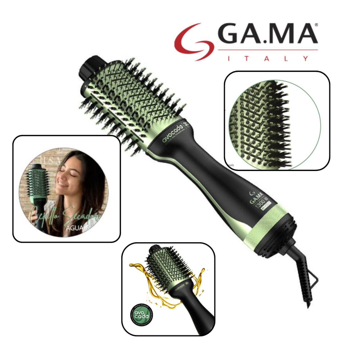 GAMA - Cepillo de Cabello Avocado Power Gama