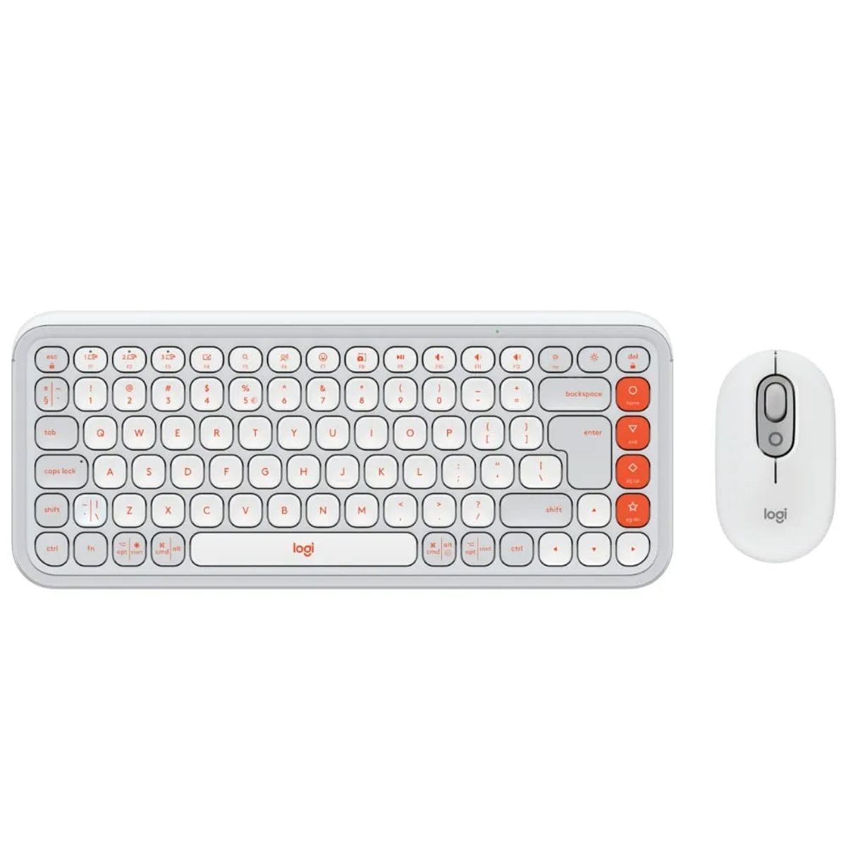 LOGITECH - Kit Logitech POP ICON Teclado Y Mouse Combo Wireless Orange