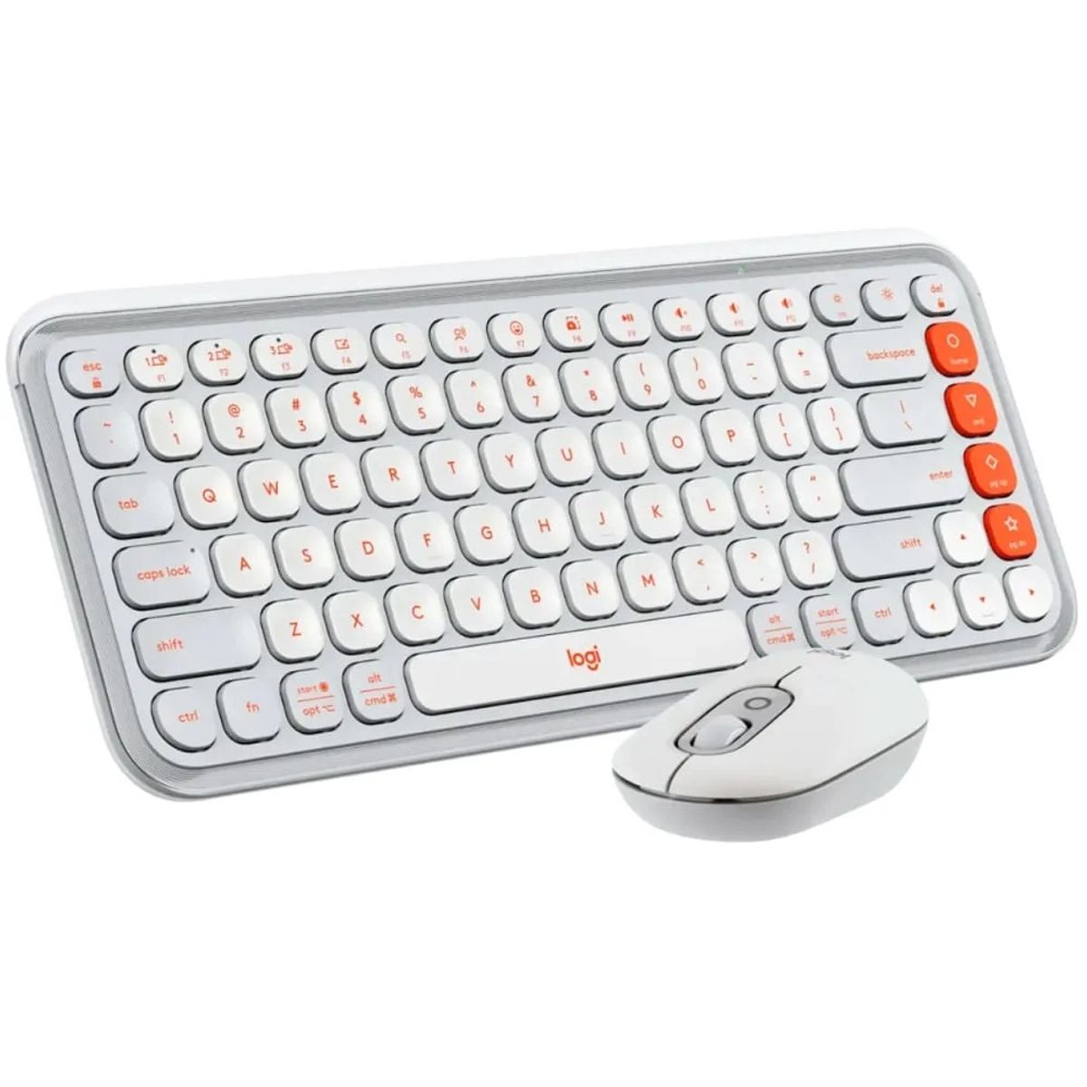 LOGITECH - Kit Logitech POP ICON Teclado Y Mouse Combo Wireless Orange