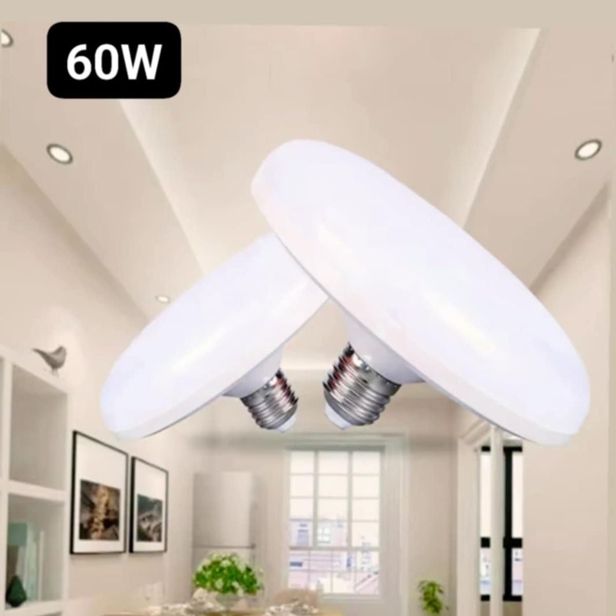 GENERICO - Pack x2 Foco LED Ufo 60W Luz Potente Eficiente para Hogar Casa Negocio