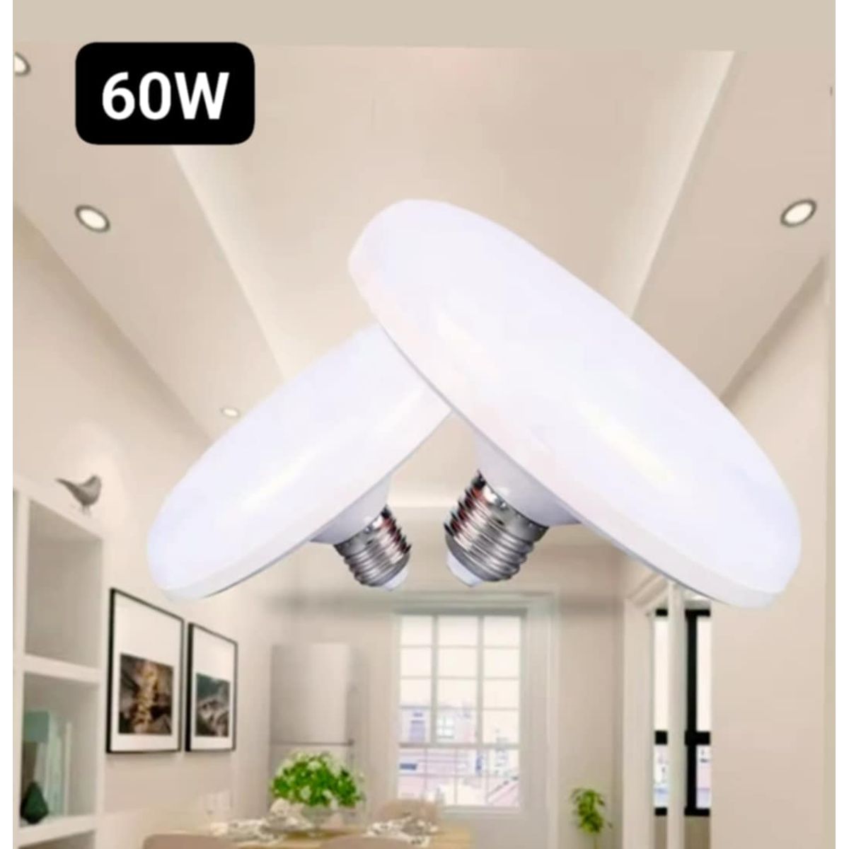 GENERICO - Pack x2 Foco LED Ufo 60W Luz Potente Eficiente para Hogar Casa Negocio