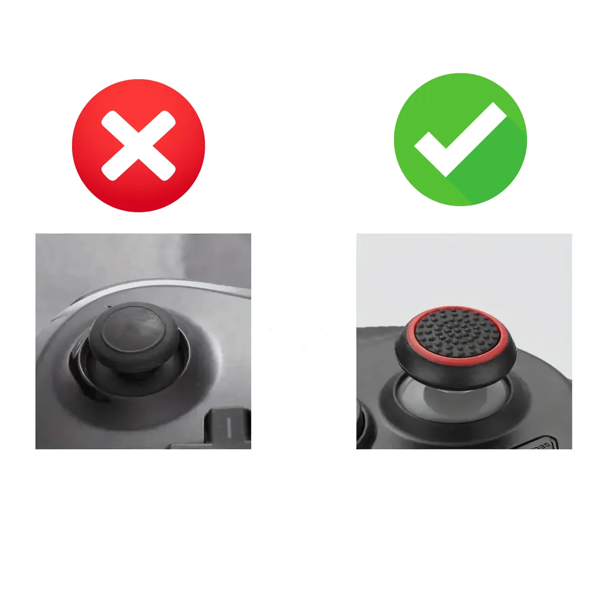 GENERICO - 4 PARES de GRIPS NEGROS para Mando PS3/PS4/PS5/Xbox