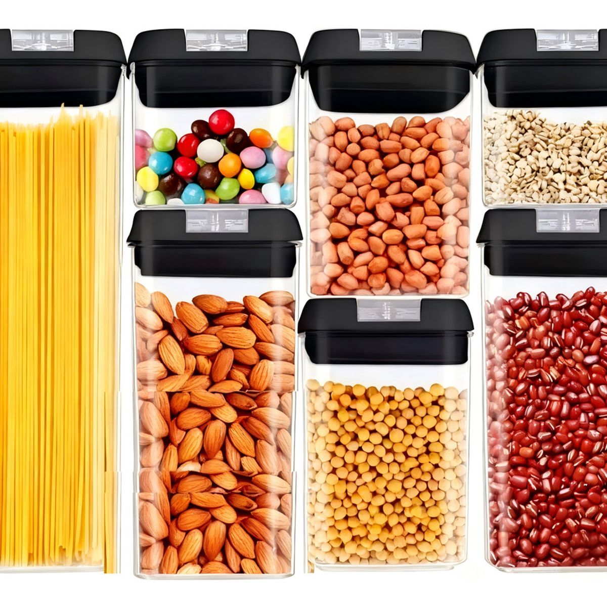 U BUY - Set 7 Contenedores De Alimento Tapa Hermética Almacenamiento