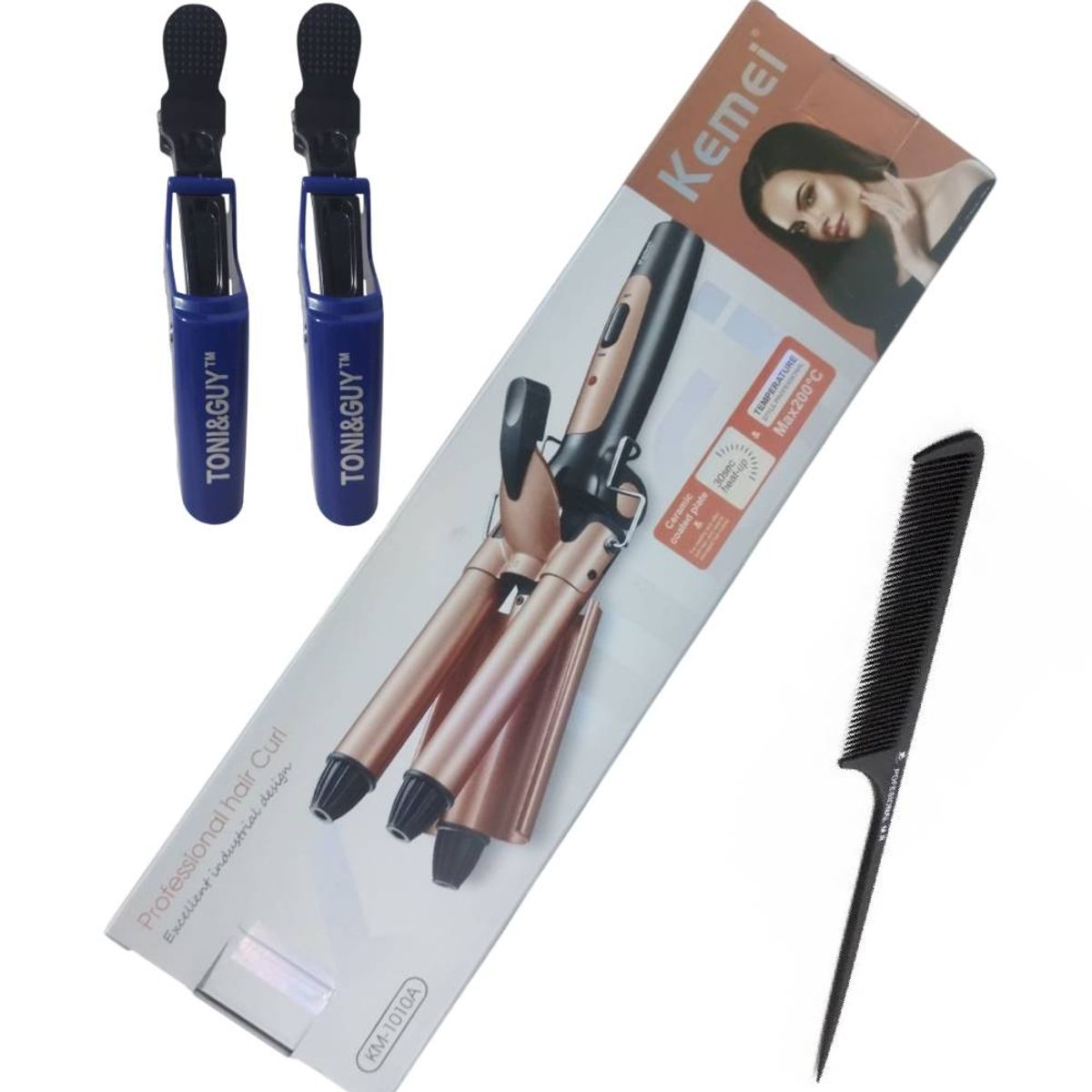 KEMEI - Rizador Ondulador de Sirena KEMEI Waflera original