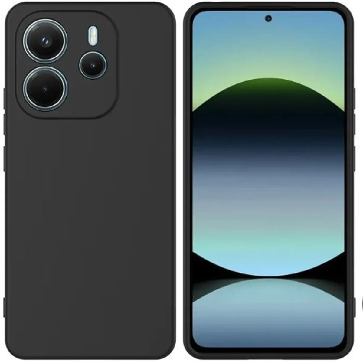 GENERICO - Case Protector para Xiaomi Redmi Note 14 4G Silicona Negro