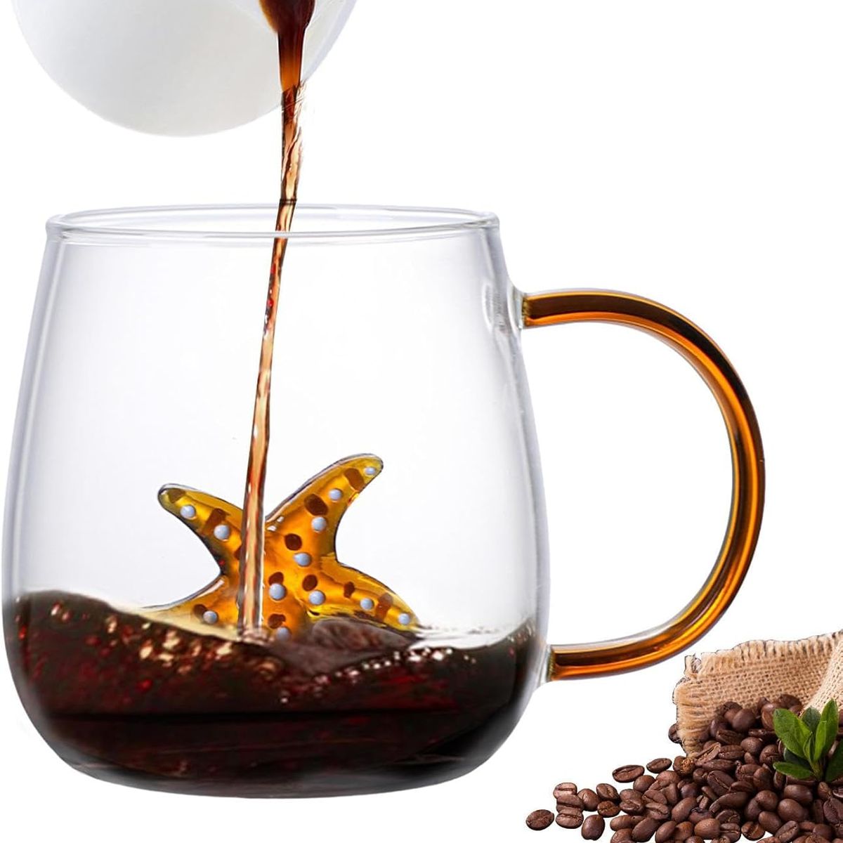 Figura dibujos animados 3D para café cerveza whisky agua transparente, marca GENERICO - Foto Principal