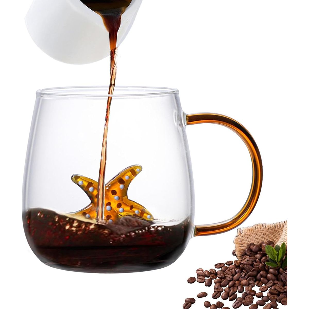 Figura dibujos animados 3D para café cerveza whisky agua transparente, marca GENERICO - Foto Principal